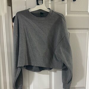 Wild Fable Charcoal Cropped Sweatshirt